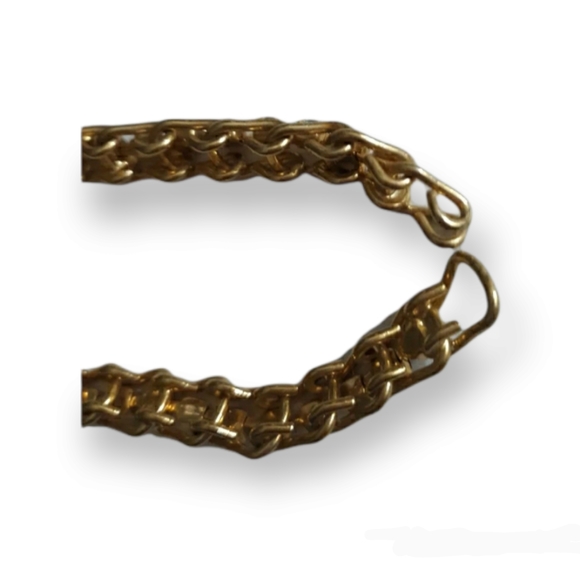 Vtg early 90s Goldtone Womens Womens Chunky Link Necklace Bracelet Jewelry set - Picture 5 of 9